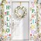 Hello Spring Banner Wildflower Spring Door Banner Welcome Spring Banners for Front Door Spring Decorations for Yard Indoor Outdoor